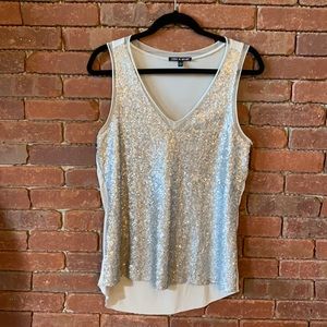 Silver Sequined Tank